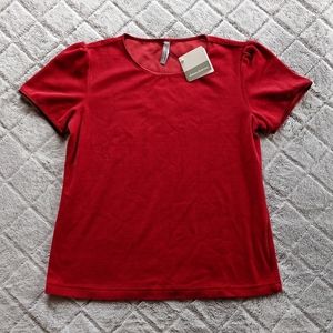 Hanna Andersson NWT Red Velvet Short Sleeve Shirt Small